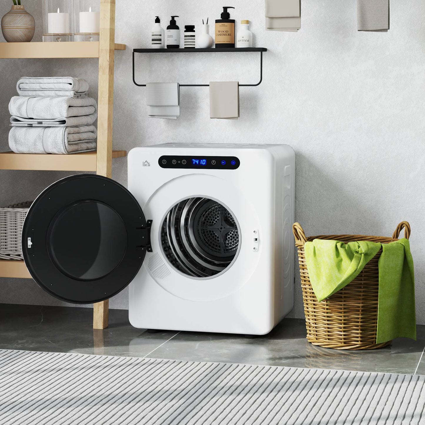 Compact Clothes Dryer, 4 kg Capacity, Touch Control, White