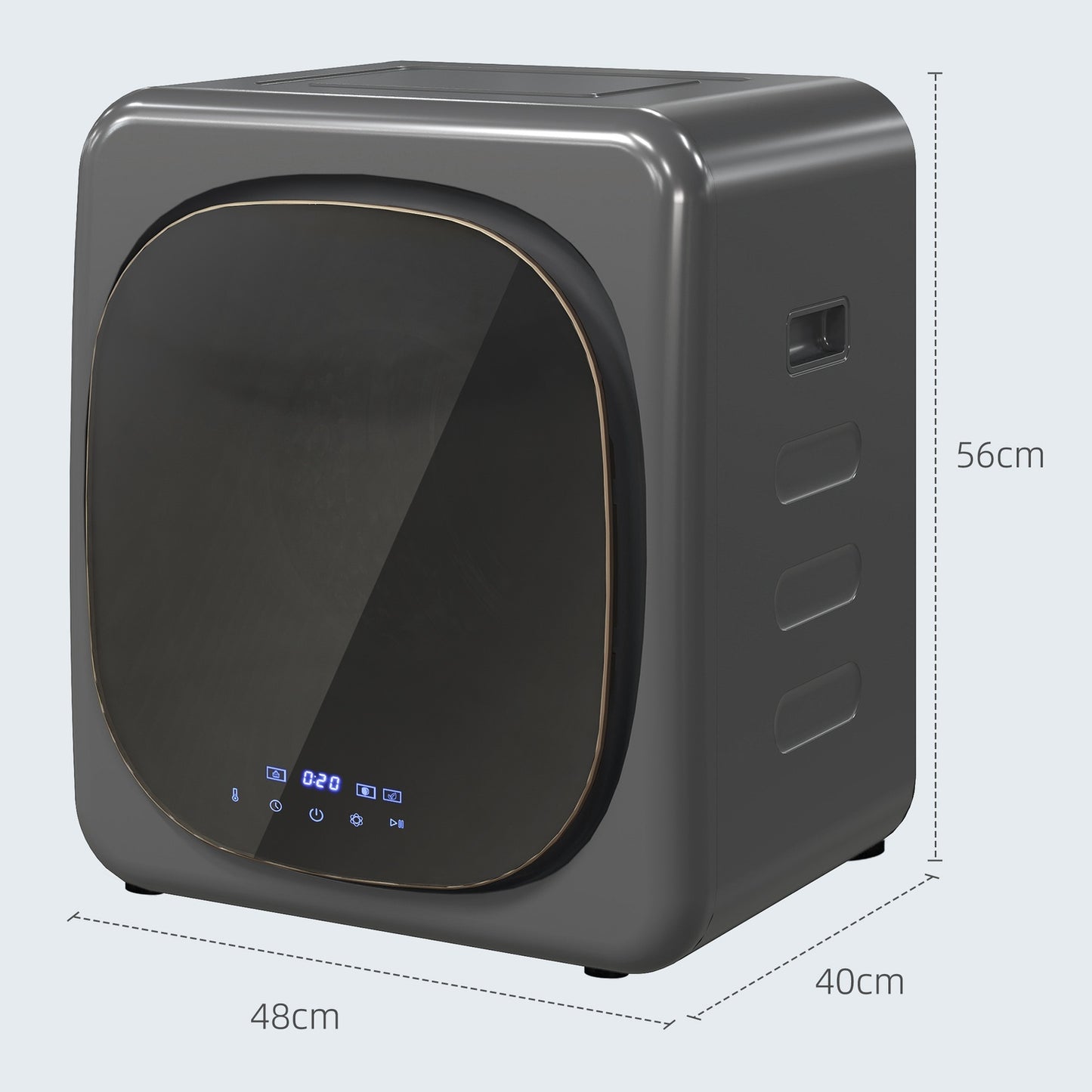 Compact Clothes Dryer with UV Sterilization, 4kg Capacity