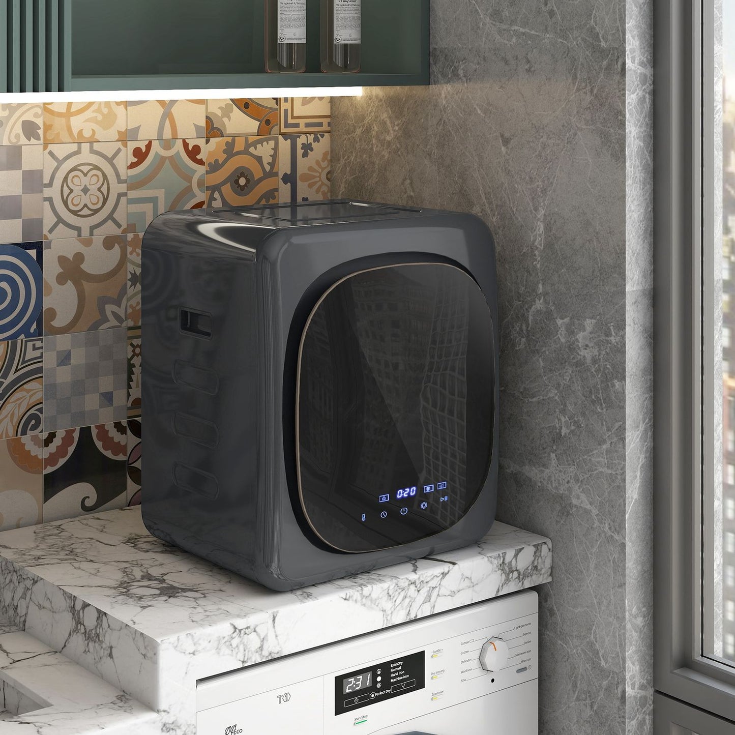 Compact Clothes Dryer with UV Sterilization, 4kg Capacity