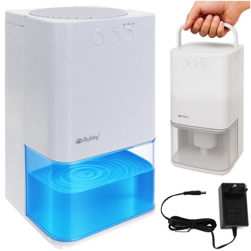 Compact White Dehumidifier, 1400ml, Quiet, Energy-Efficient