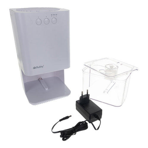 Compact White Dehumidifier, 1400ml, Quiet, Energy-Efficient