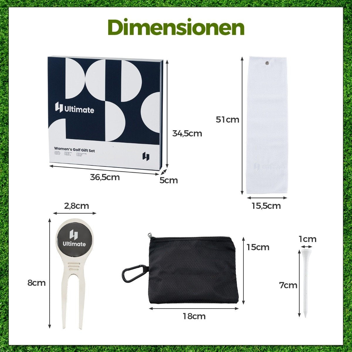 Complete Golf Gift Set for Women Golf Accessories Set of 3 Golf Balls Golf Gift in Gift Box