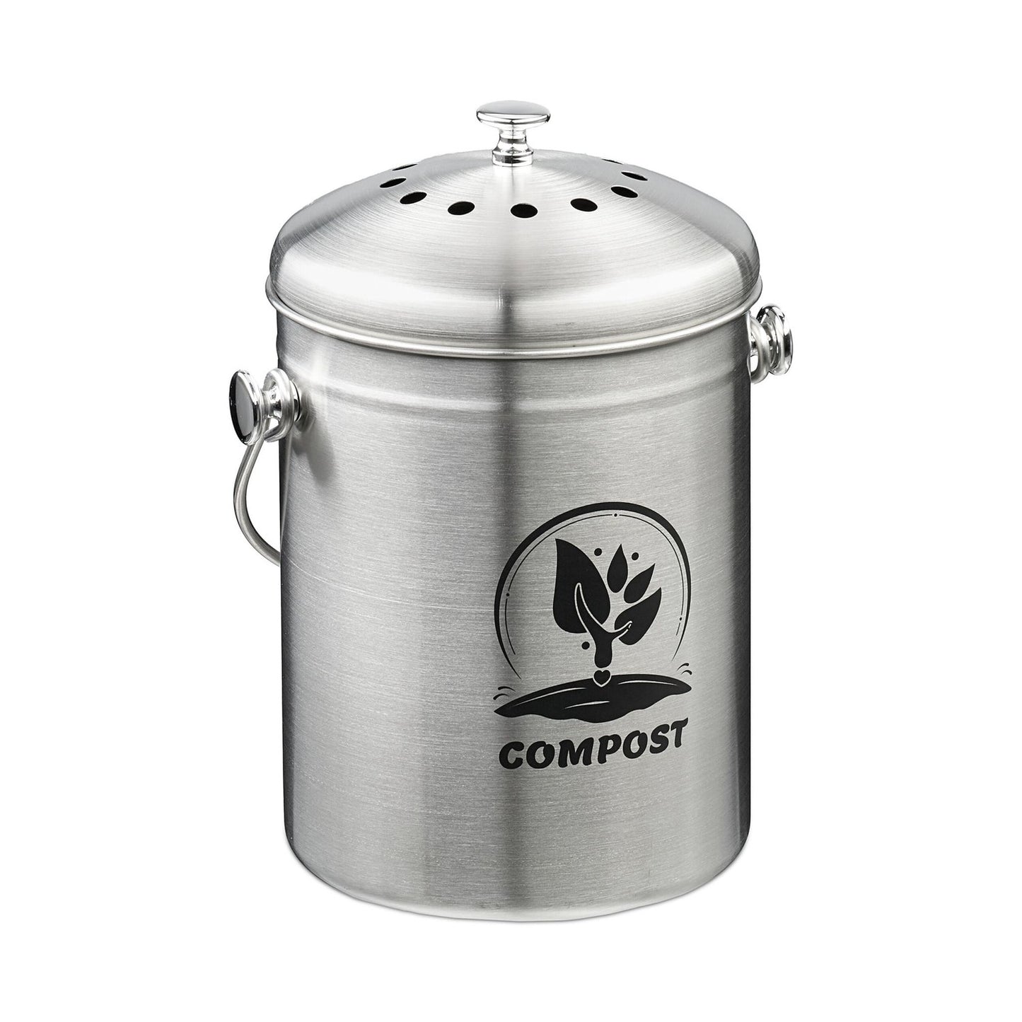 Compost Bin, 5L Stainless Steel with Filter