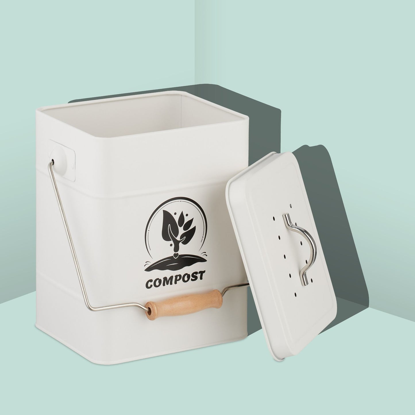 Compost Bin with Odour Filter, 6 Litre Capacity