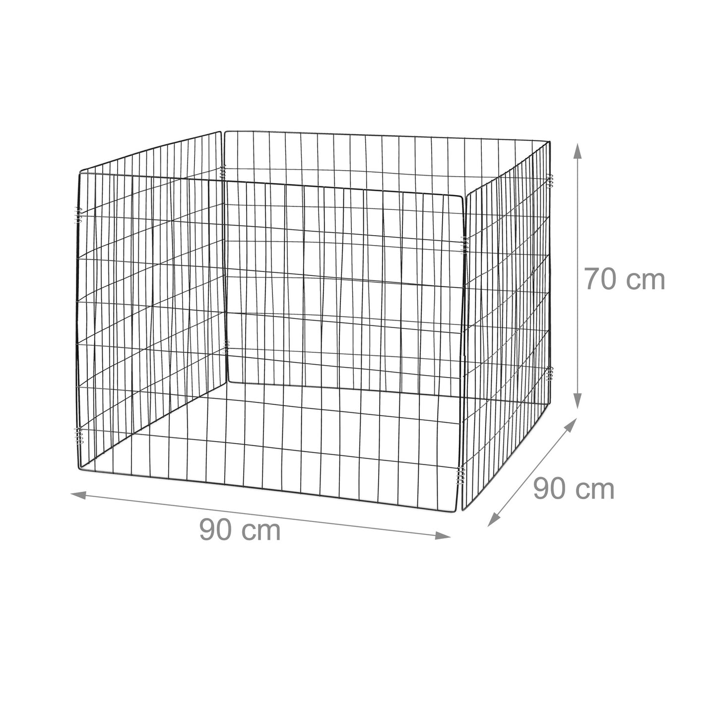 Composts made of metal 3 pcs black