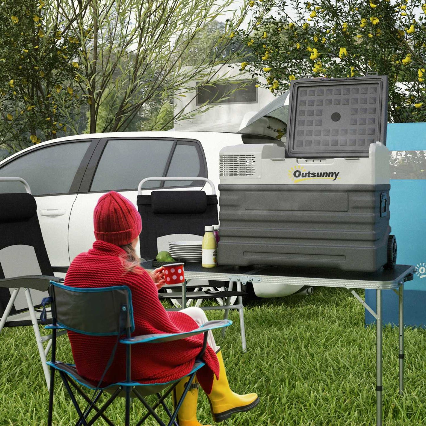 56L portable car freezer, 12/24V & 240V, -20°C, Eco/Max modes