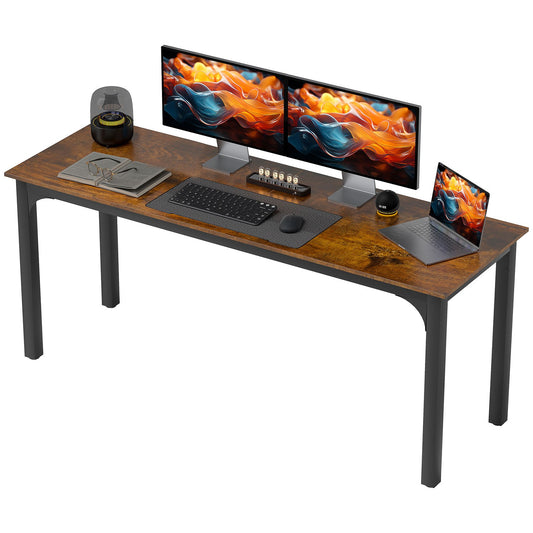 Computer Desk, Rustic Brown, Spacious Design, Chipboard