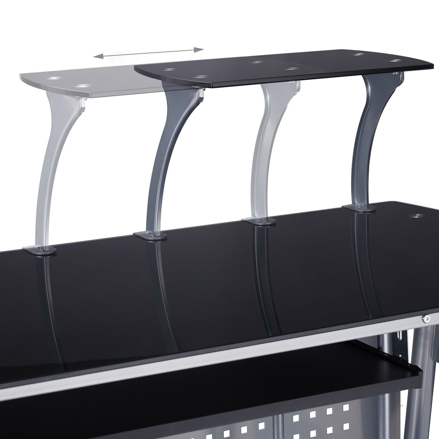 Computer Desk With Glass-top