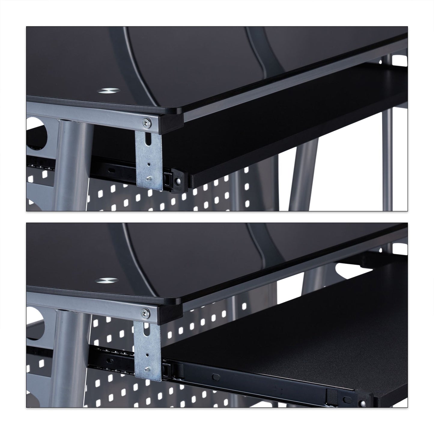 Computer Desk With Glass-top