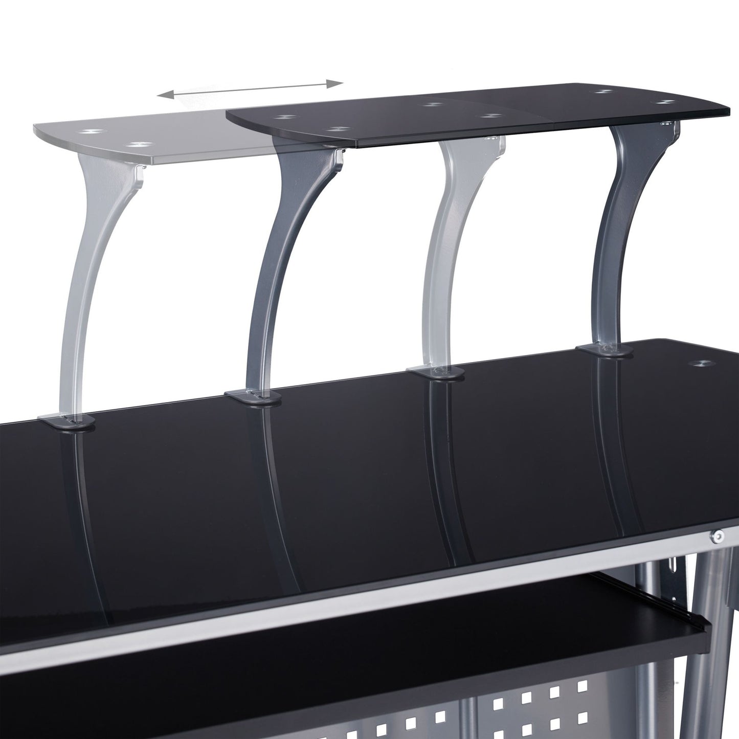 Computer Desk With Glass-top