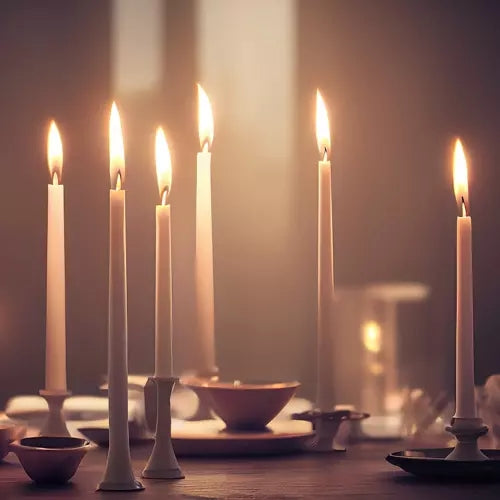 Cone candle white - set of 40 pcs