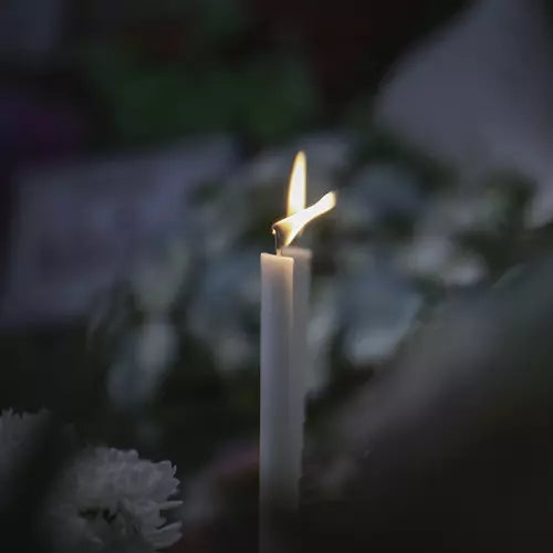 Cone candle white - set of 40 pcs