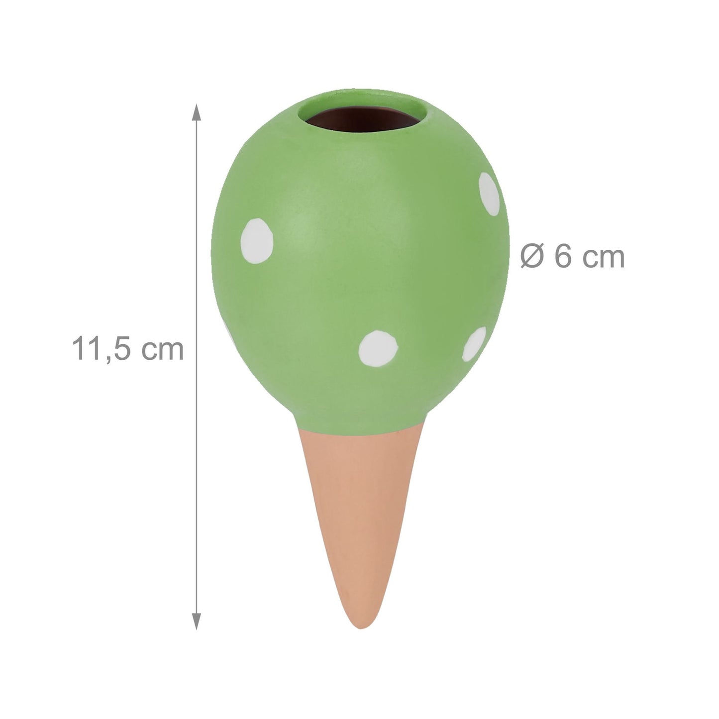 Cone of green clay, set of 4