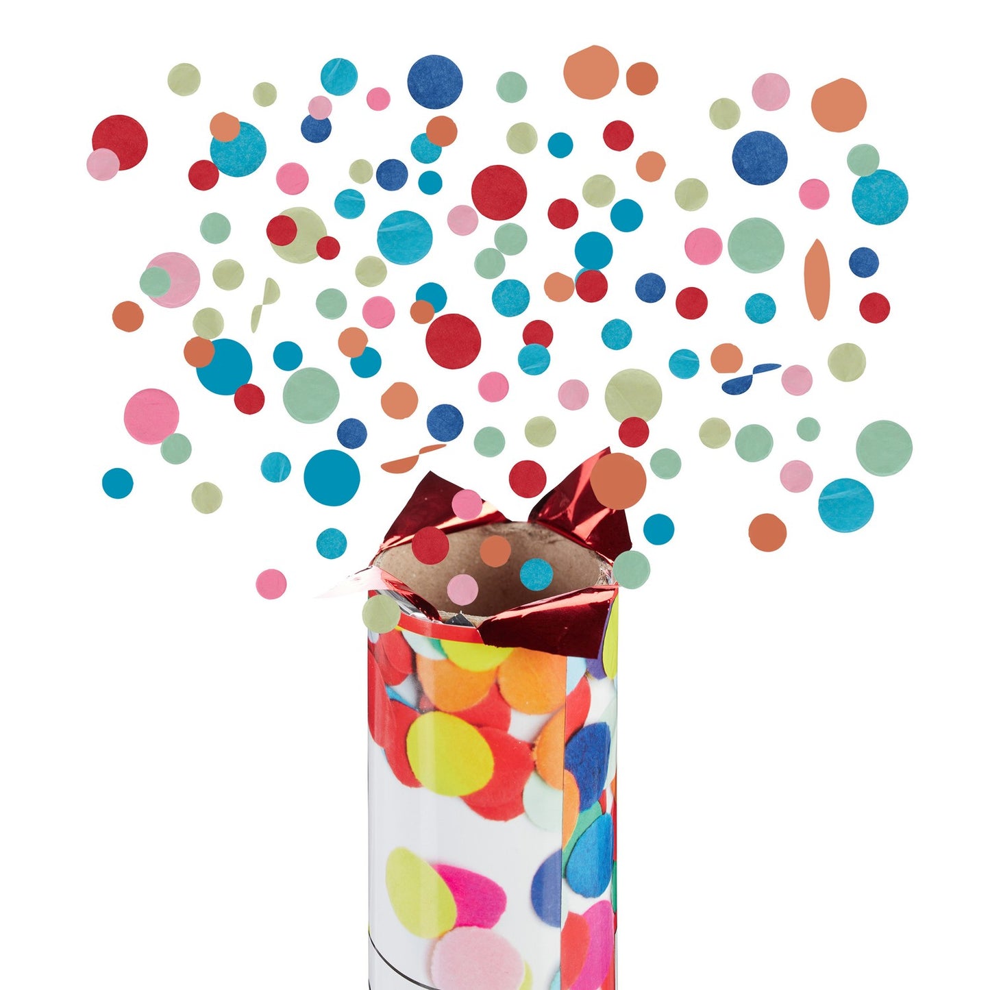 Confetti cannon 40 cm colorful