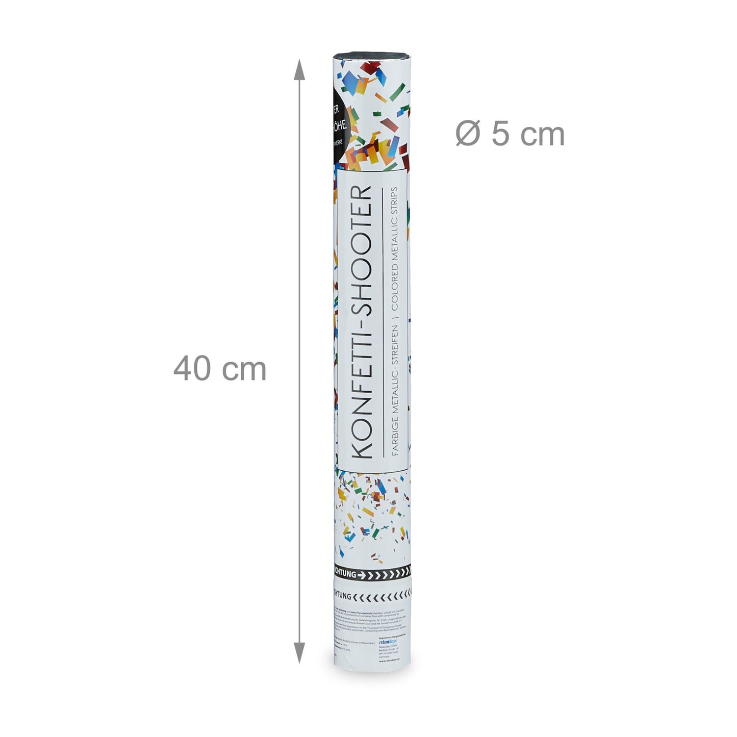 Confetti cannon 40 cm colorful