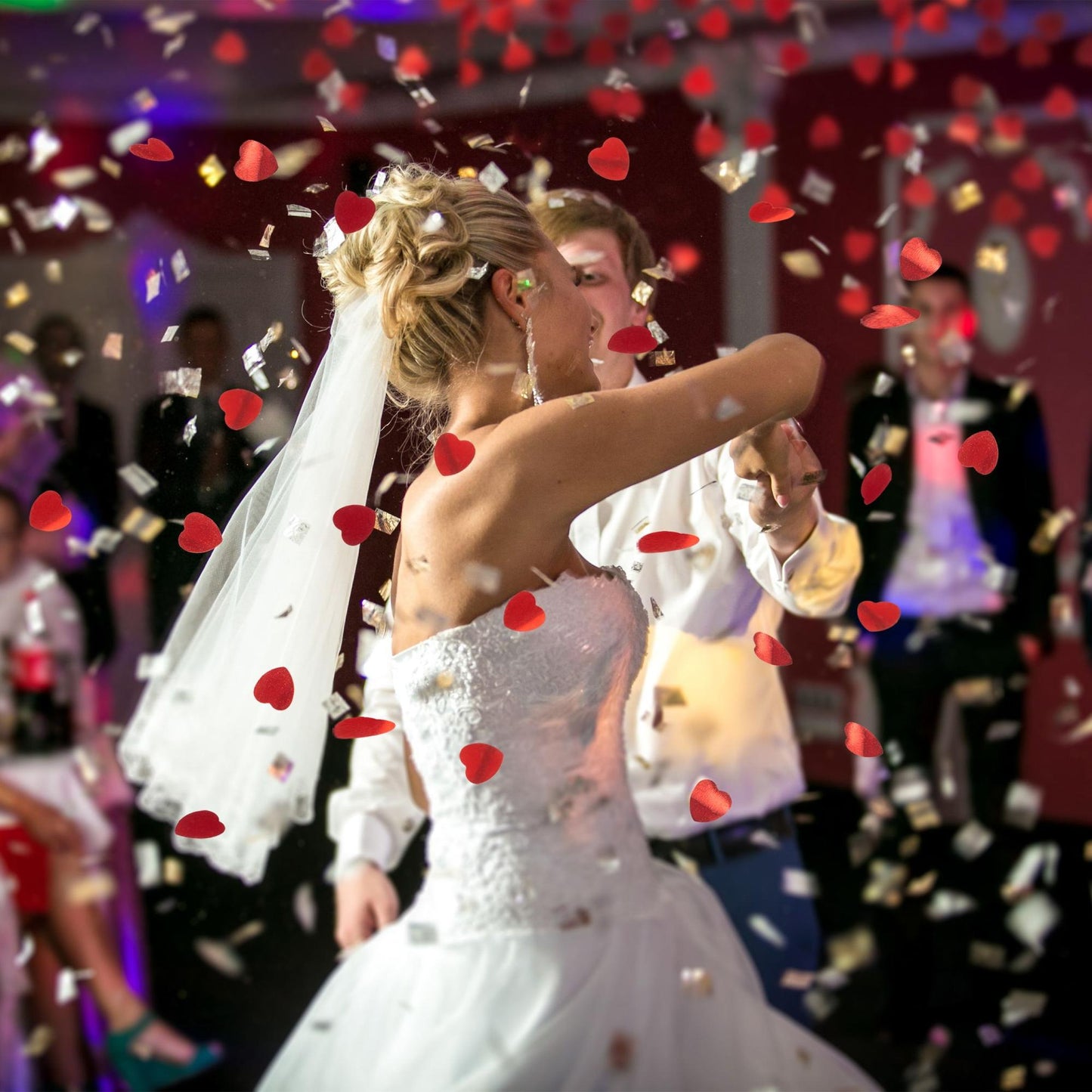 Confetti cannon 40 cm hearts