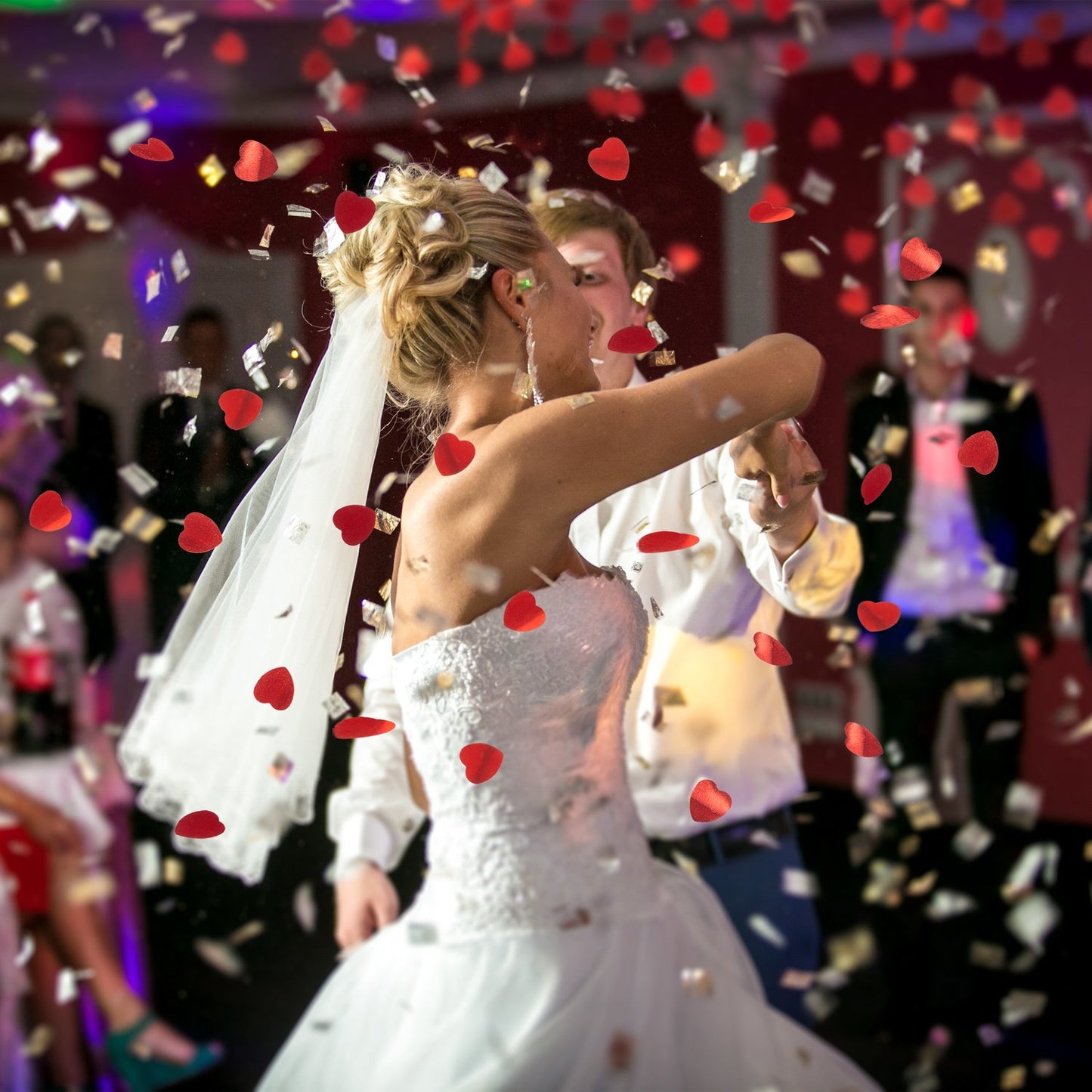 Confetti cannon 40 cm hearts