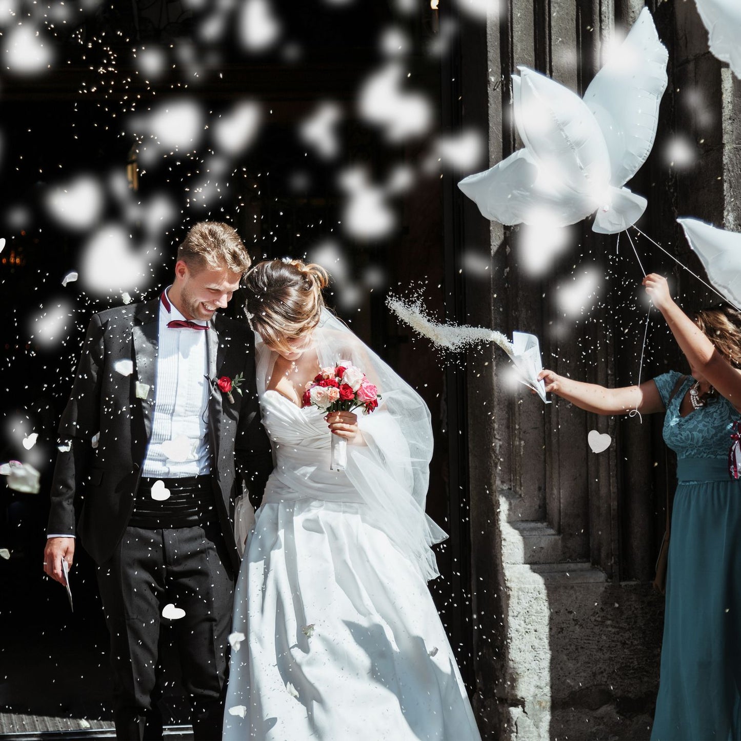 Confetti cannon 40 cm hearts