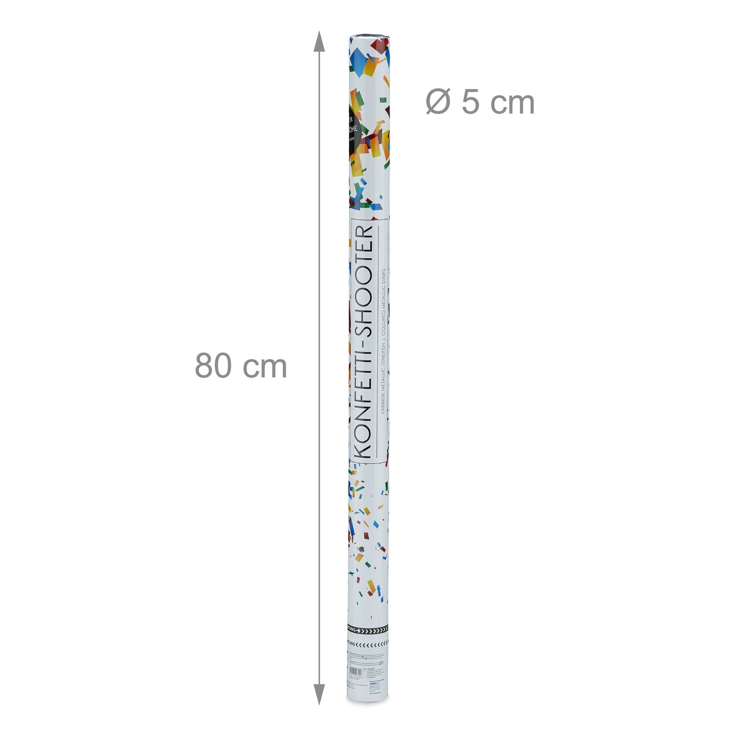 Confetti cannon 80 cm colorful