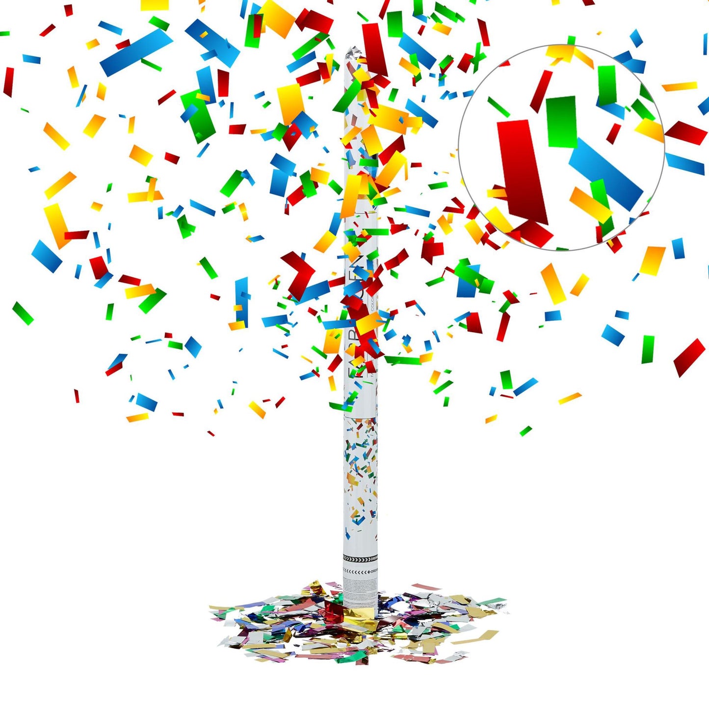 Confetti cannon 80 cm colorful