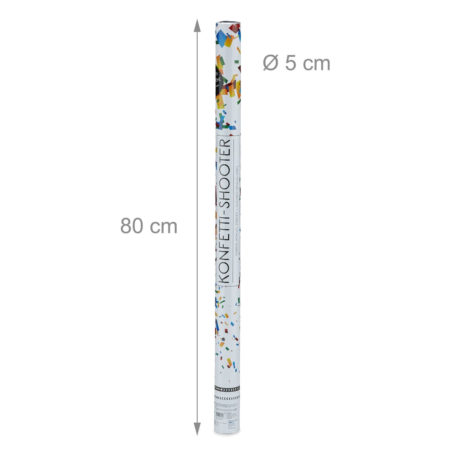 Confetti cannon 80 cm colorful