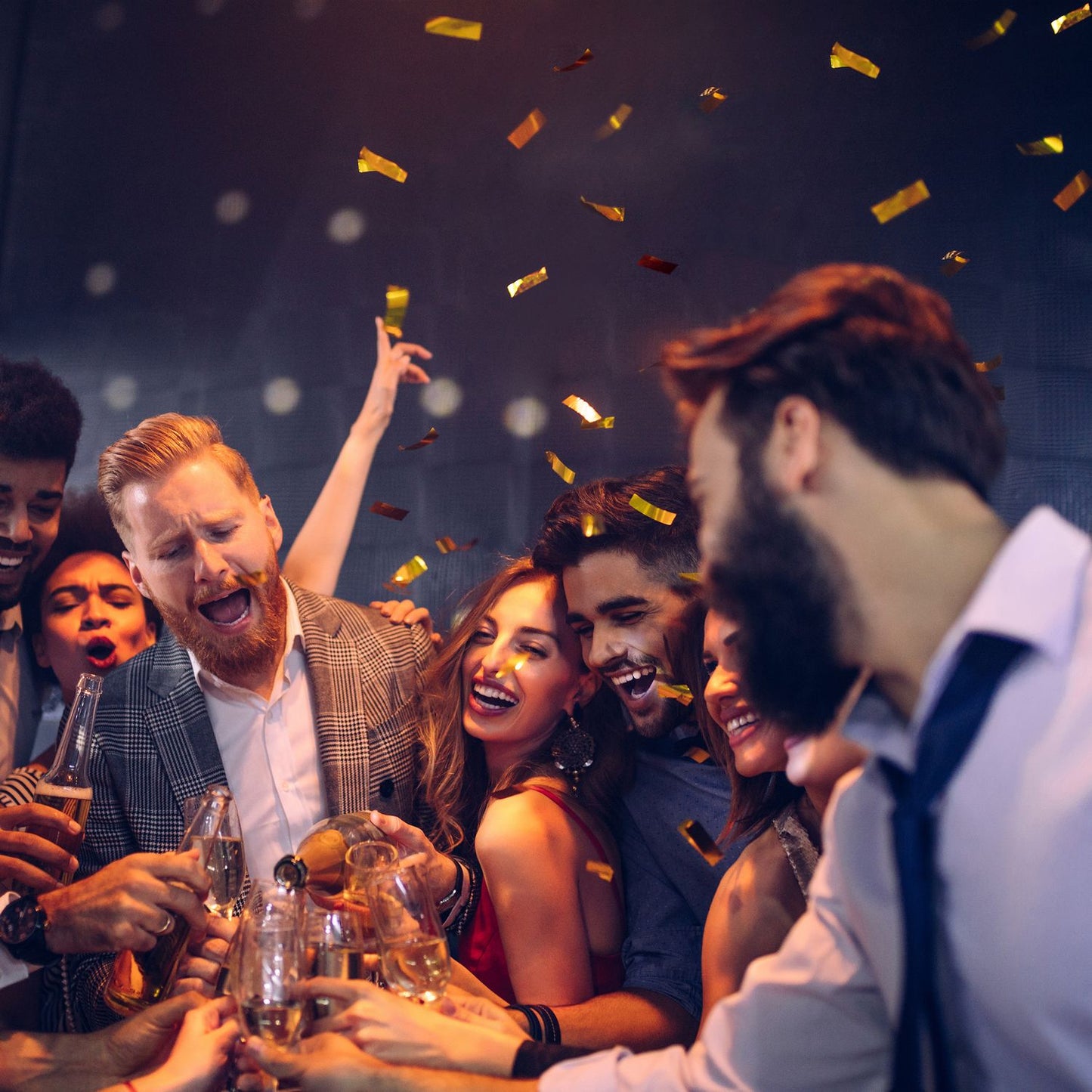 Confetti cannon 80 cm gold