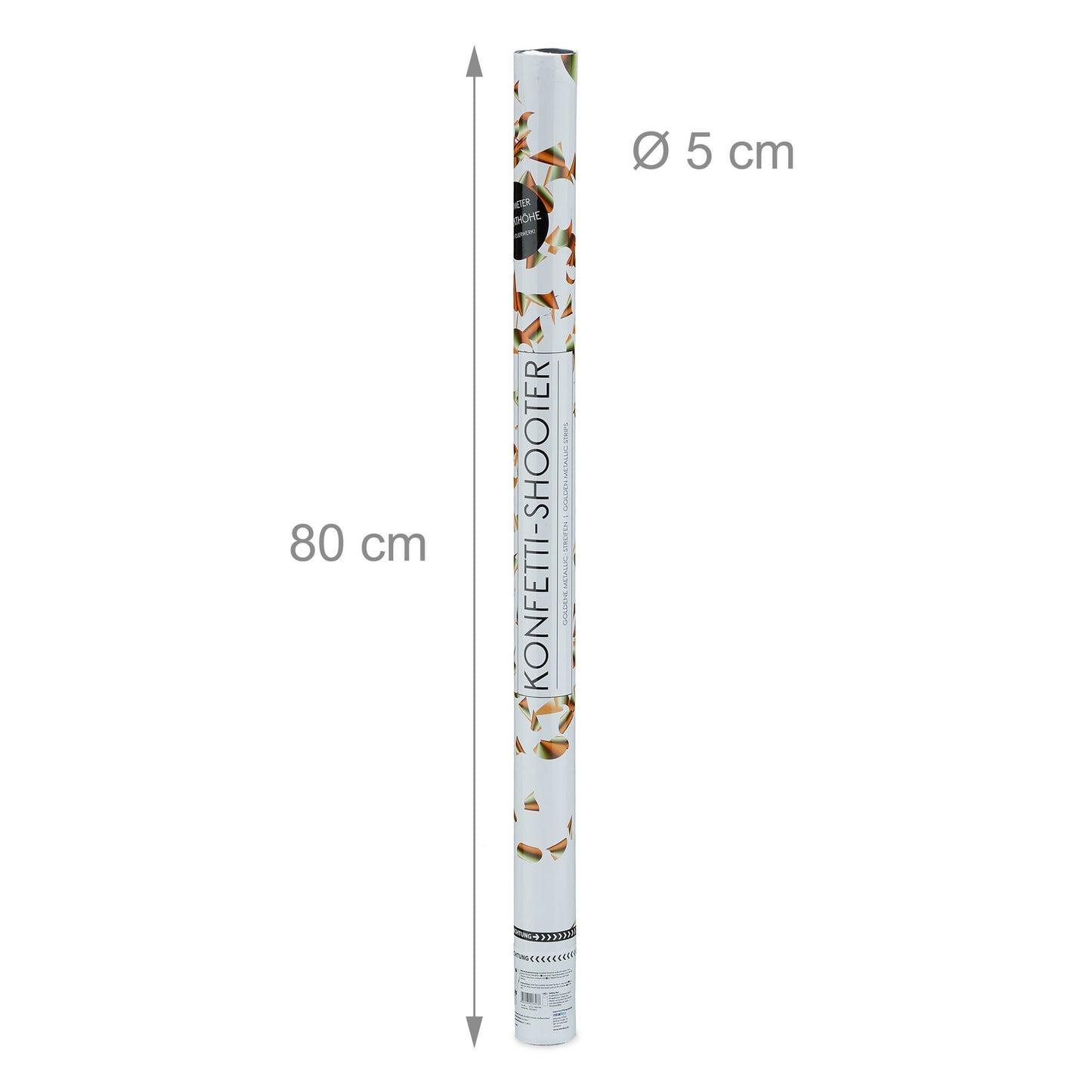 Confetti cannon 80 cm gold