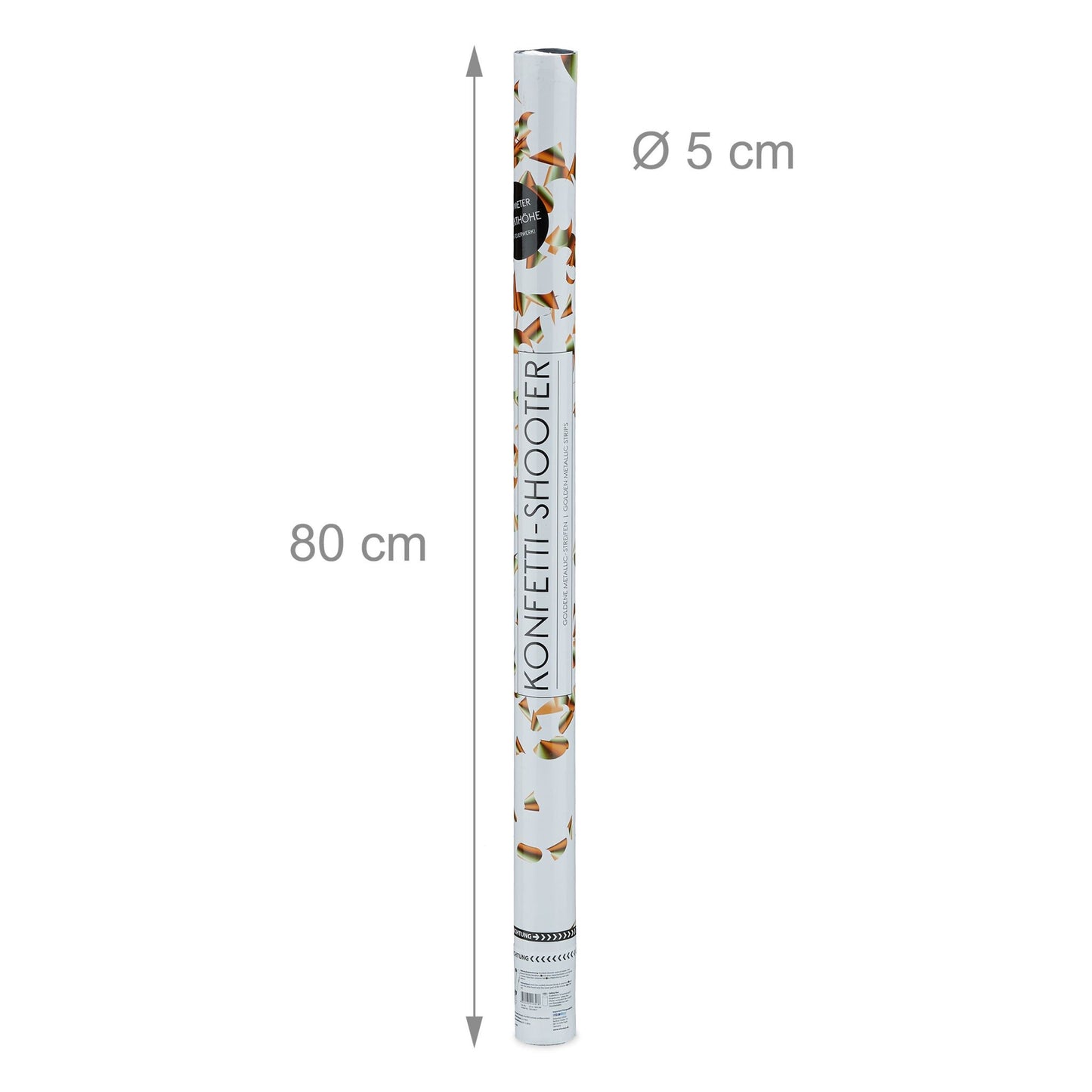Confetti cannon 80 cm gold