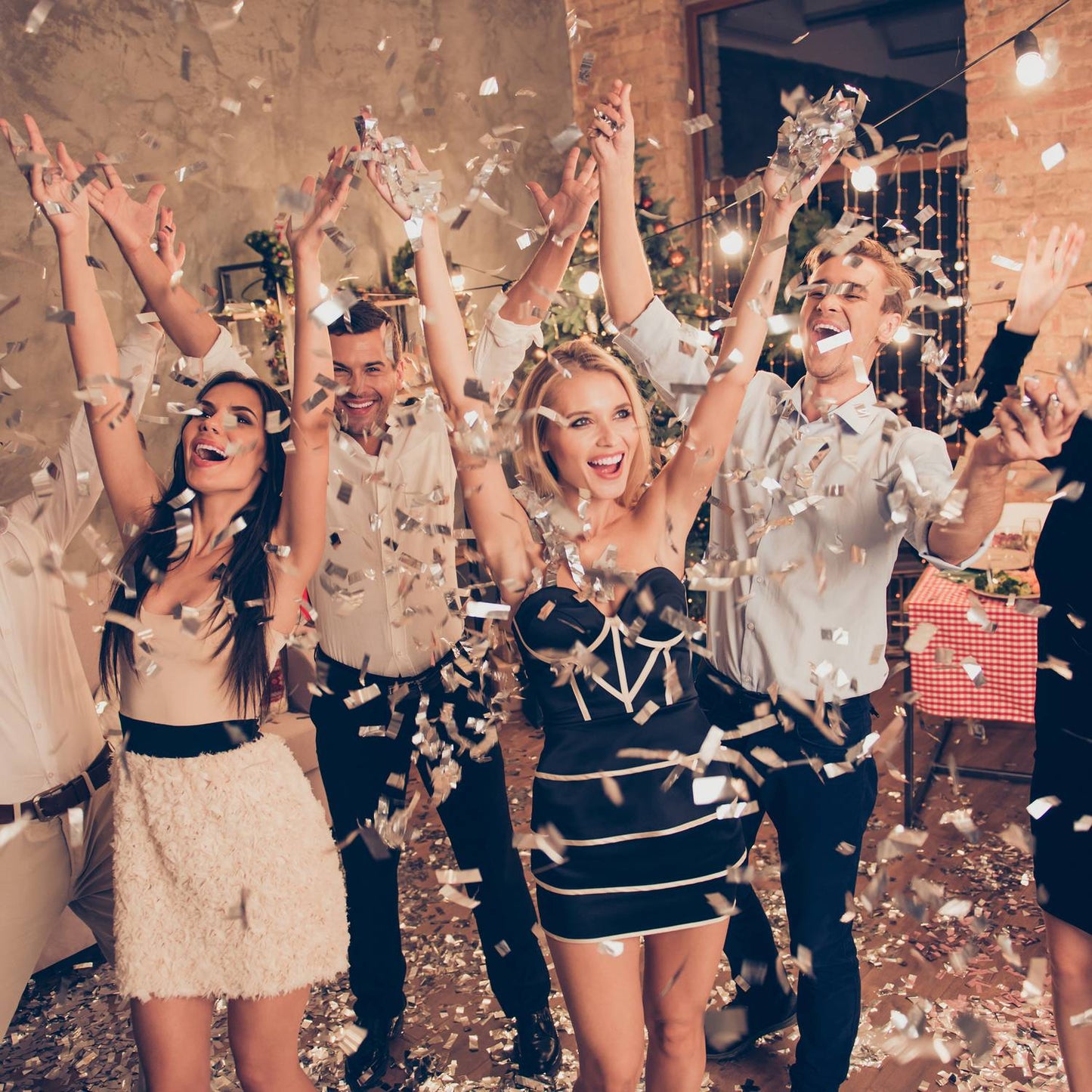 Confetti cannon 80 cm silver