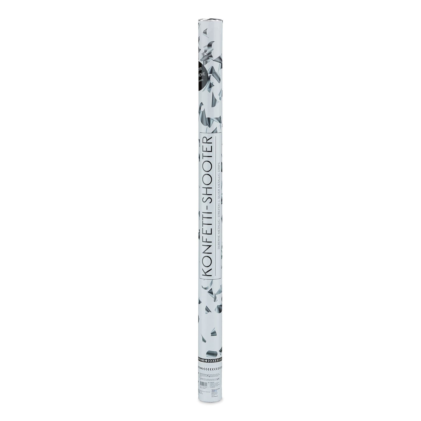 Confetti cannon 80 cm silver