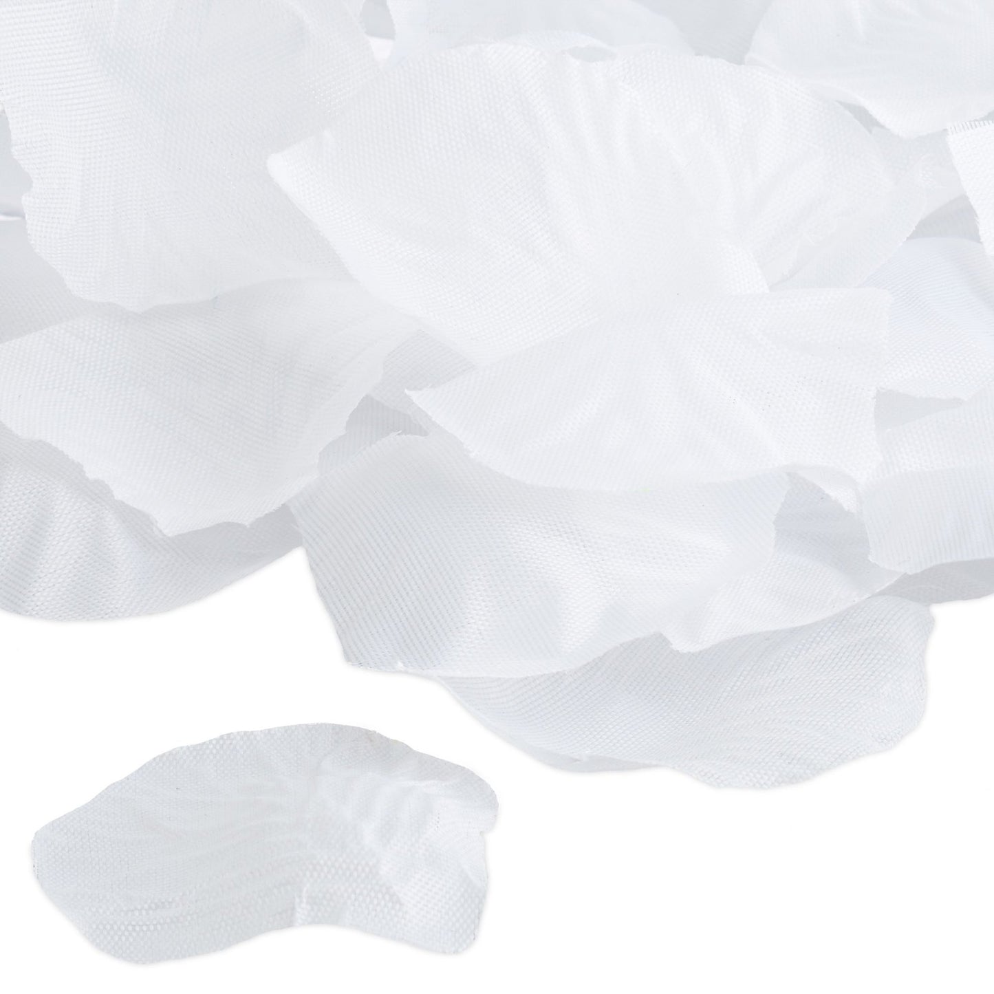 Confetti cannon white rose petals
