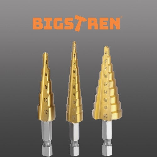 Conical drill bit set - 3 pcs.