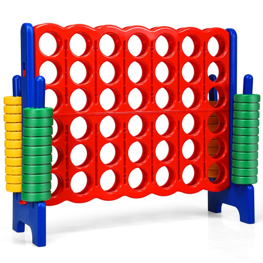 Connect Four Game 4 Wins Board Sets Four in a Row Game with 42 Jumbo Rings