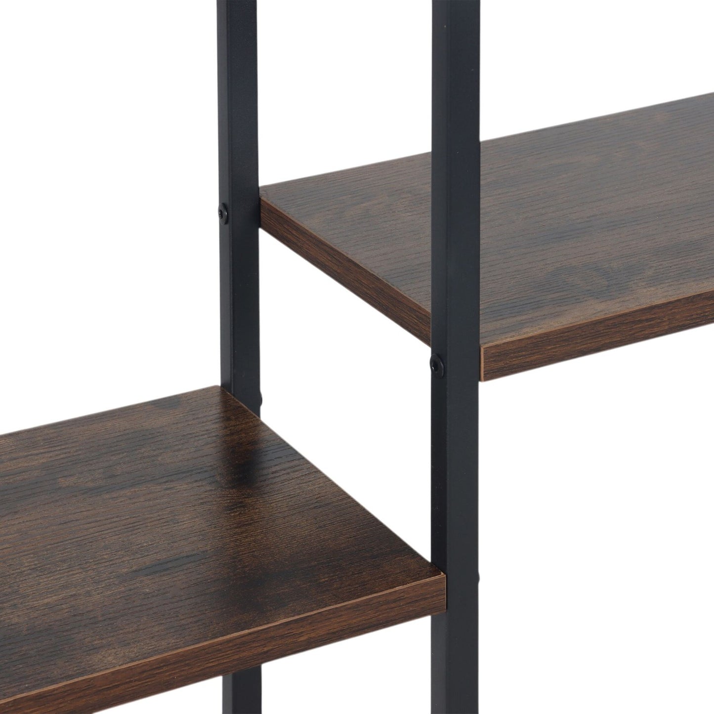 Console Table, 4-Tier, Industrial Style, Wood-Effect