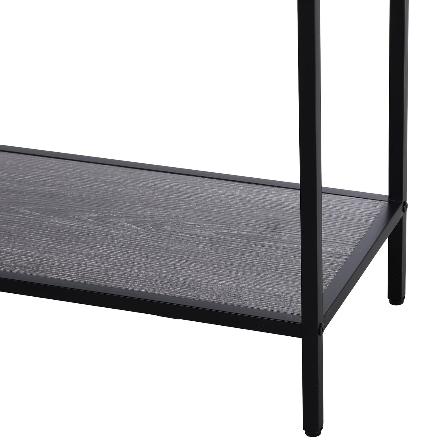 Steel console table with drawers and shelf, 120 x 30 x 81.5 cm