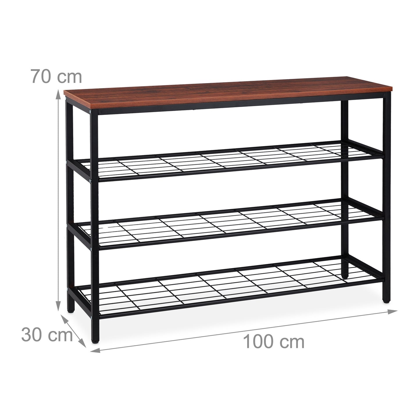 Console table with 3 extra shelves
