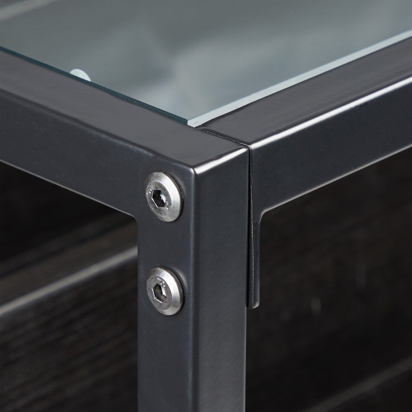 Console table with storage compartment