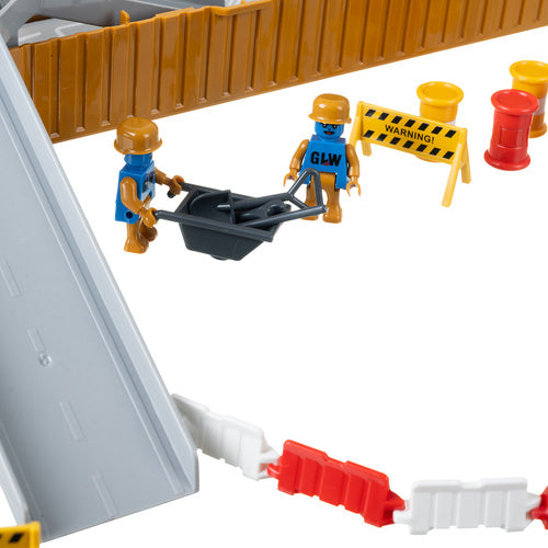 Construction Truck Set with Crane and Accessories