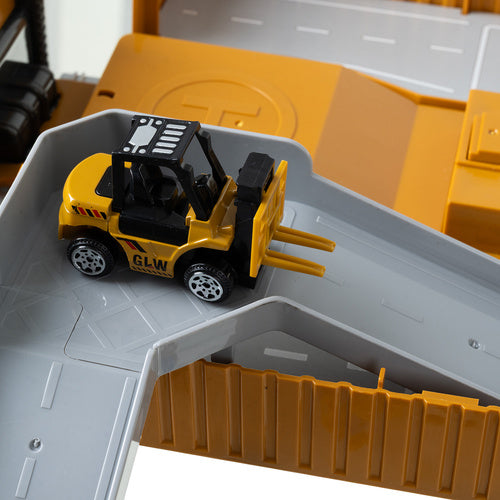 Construction Truck Set with Crane and Accessories