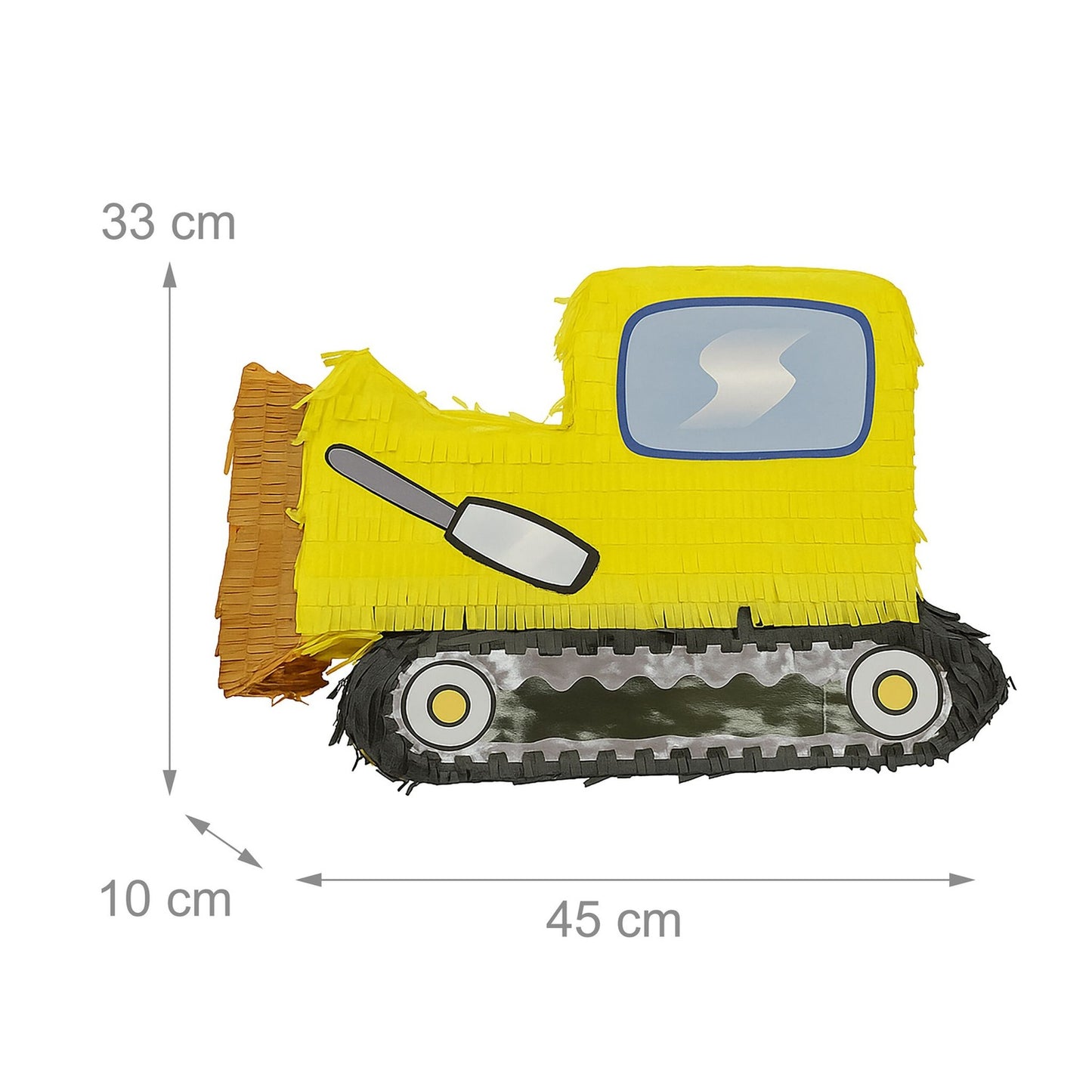 Construction Vehicle Piñata Set with Bat & Mask