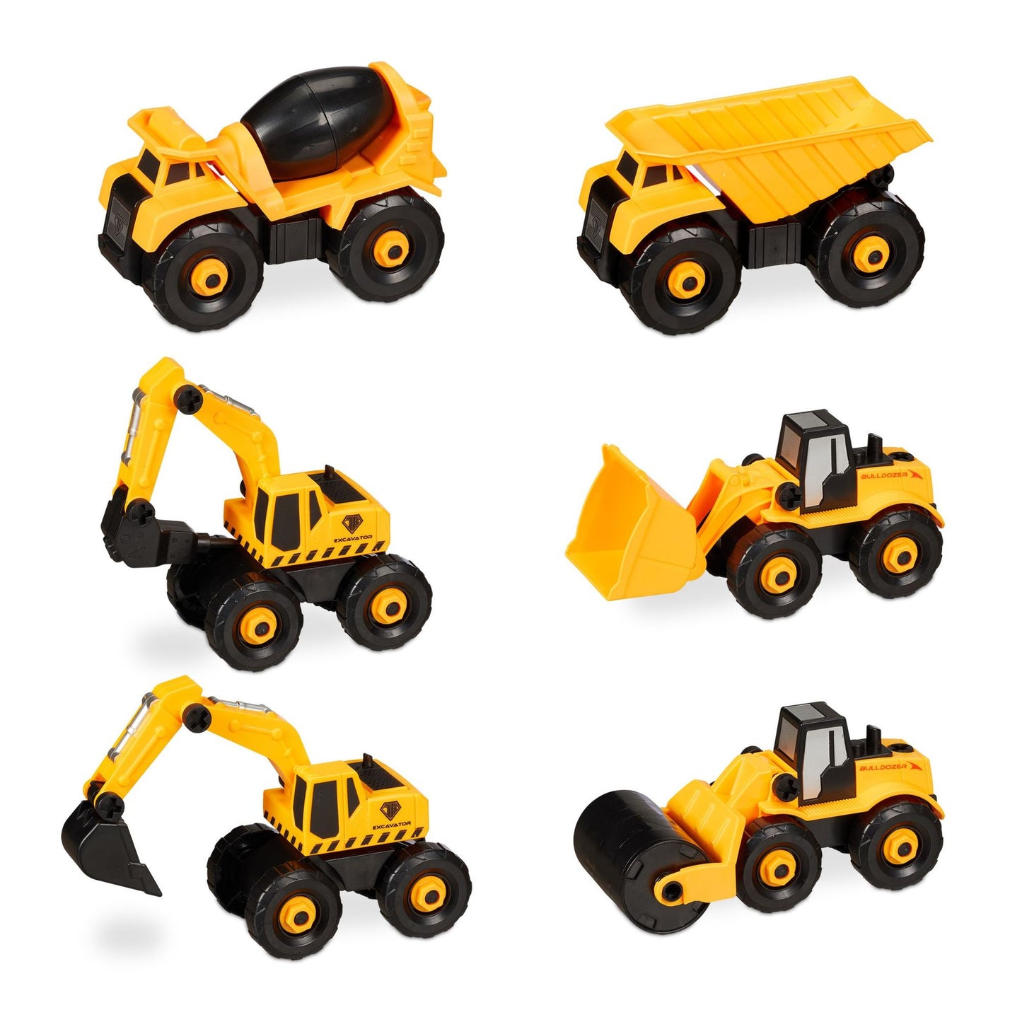 Construction site vehicles for children 6-piece set