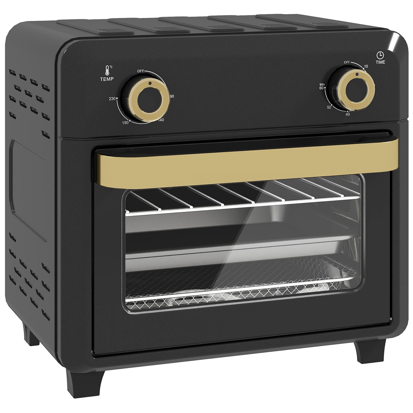 Convection Mini Oven, Air Fryer, Timer, 10L, Black