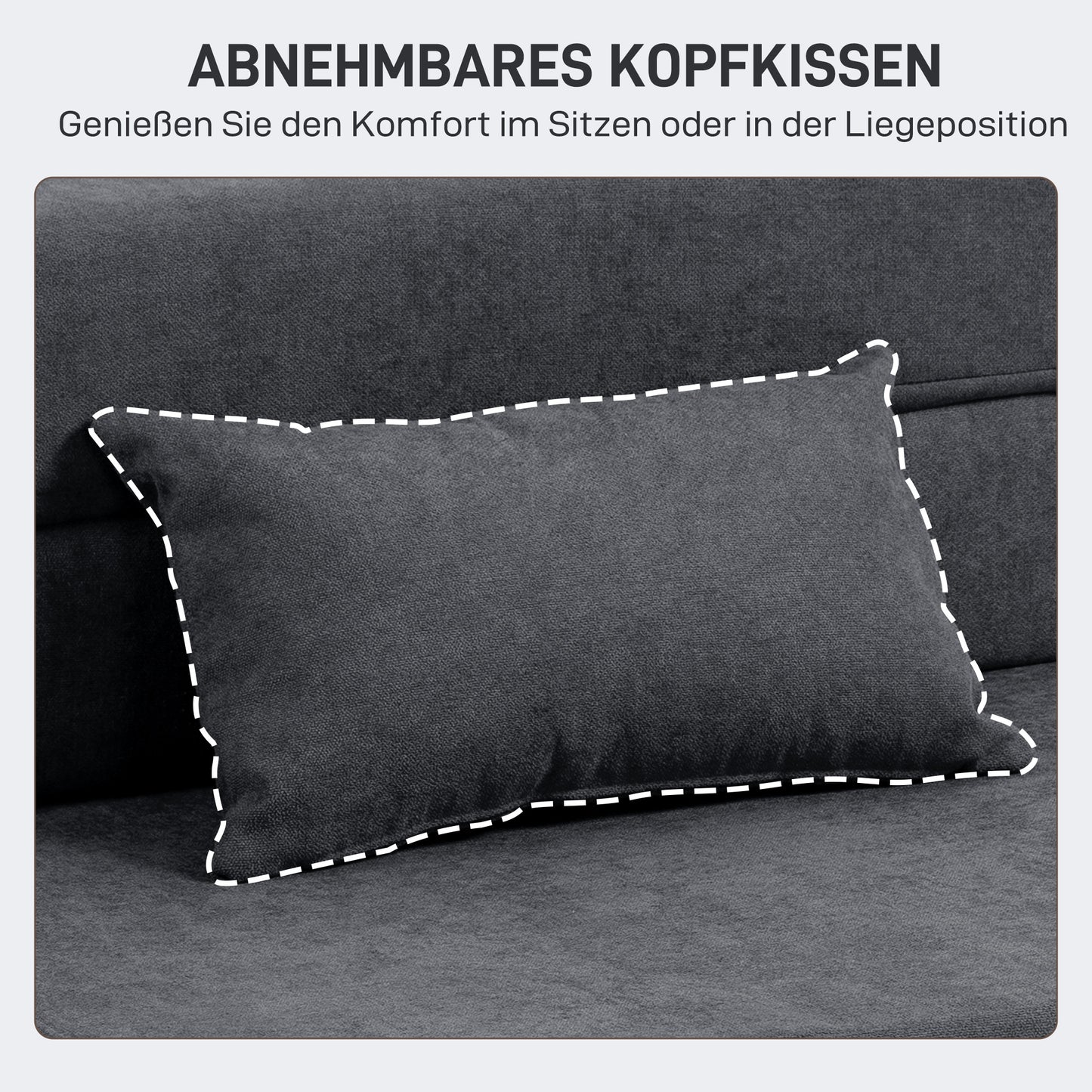 Convertible Floor Sofa Bed – Foam, Dark Grey, Includes Pillow