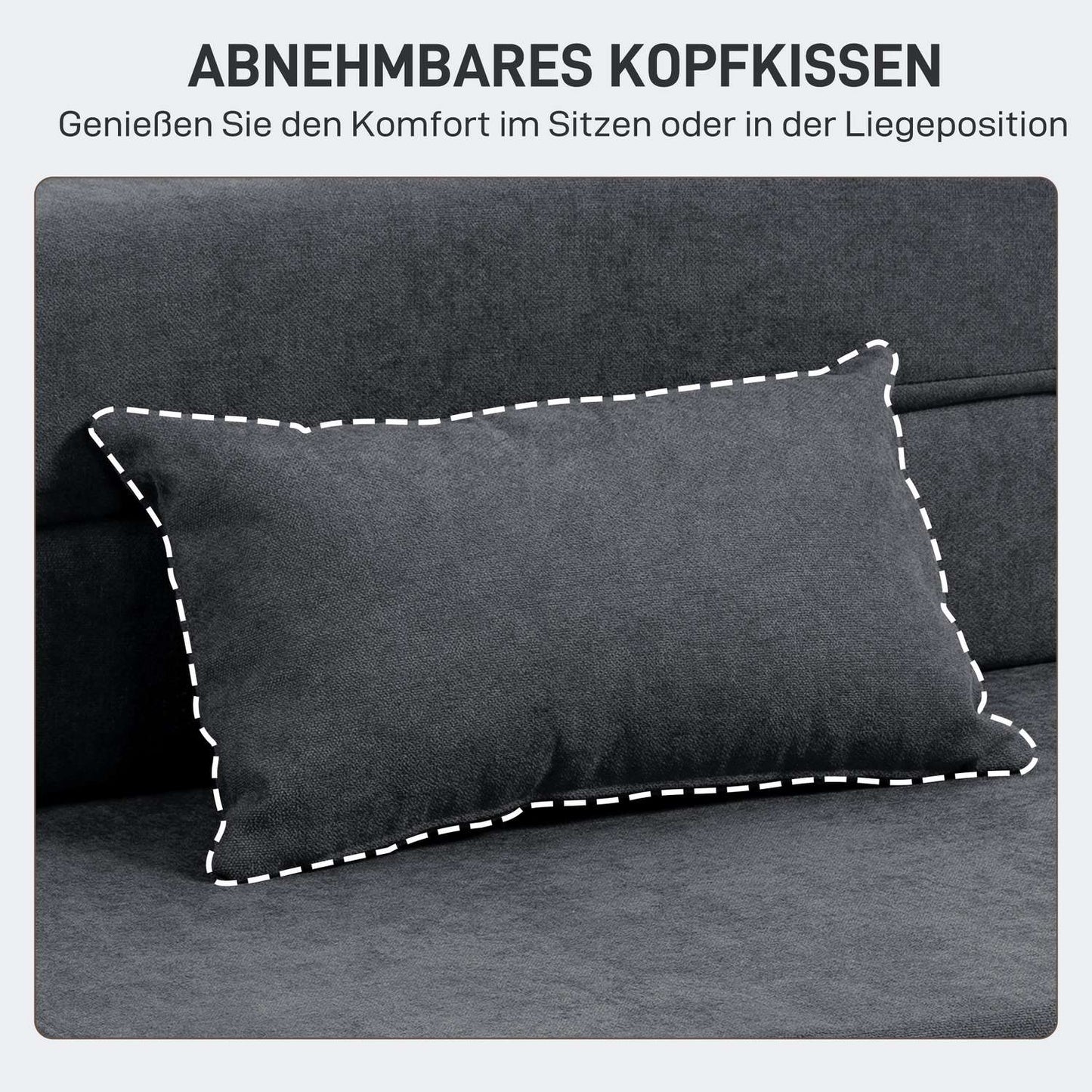 Convertible Floor Sofa Bed – Foam, Dark Grey, Includes Pillow