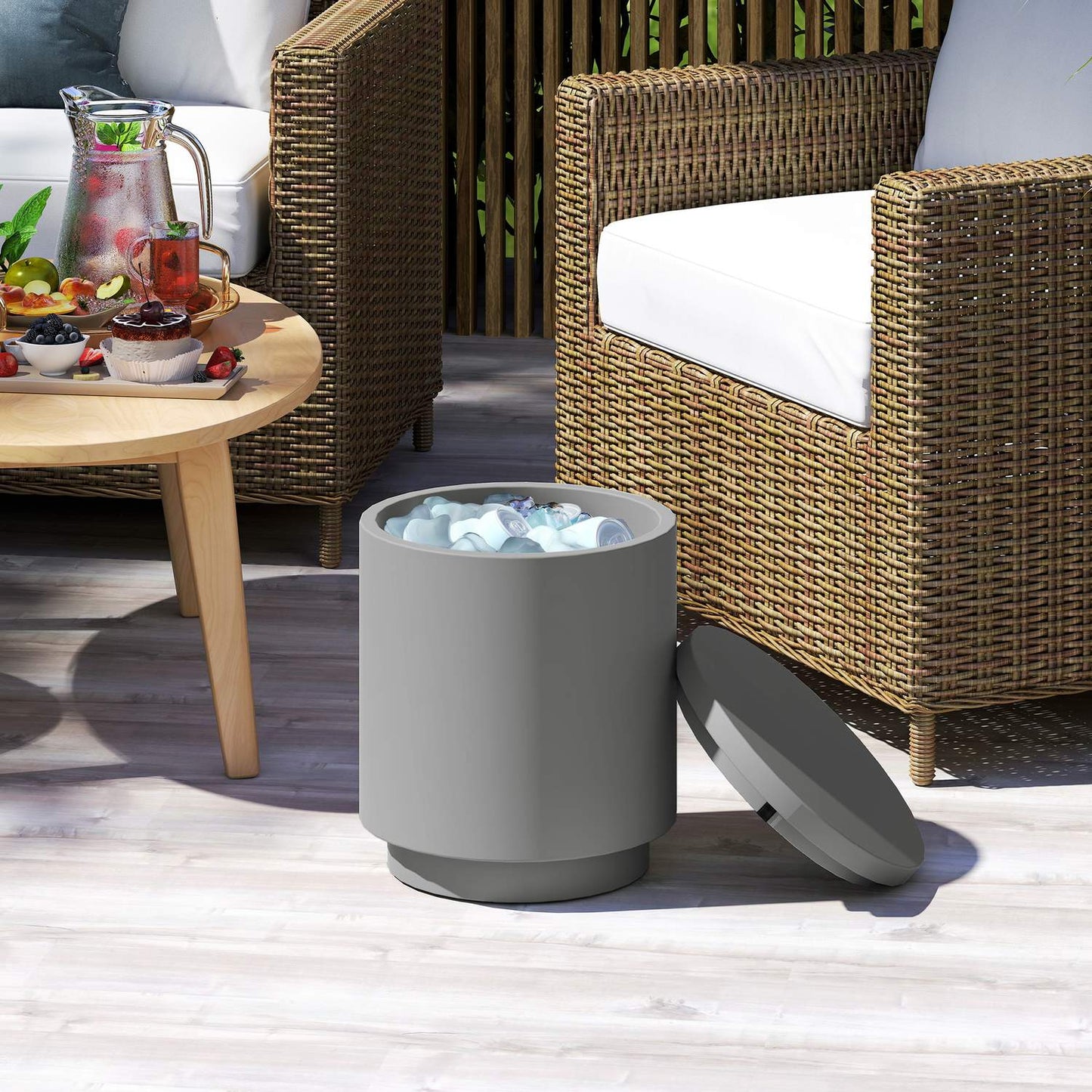 Cool Bar side table with 10L removable cooling plate