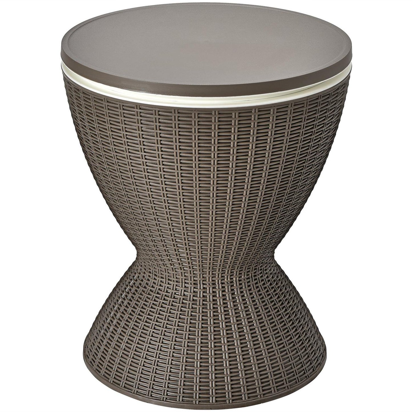 Cooler box stool garden table patio table height adjustable ice cooler drinks cooler garden table brown
