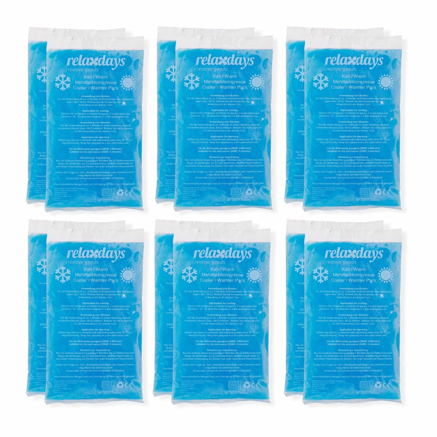 Cooling blocks Rectangular set of 12