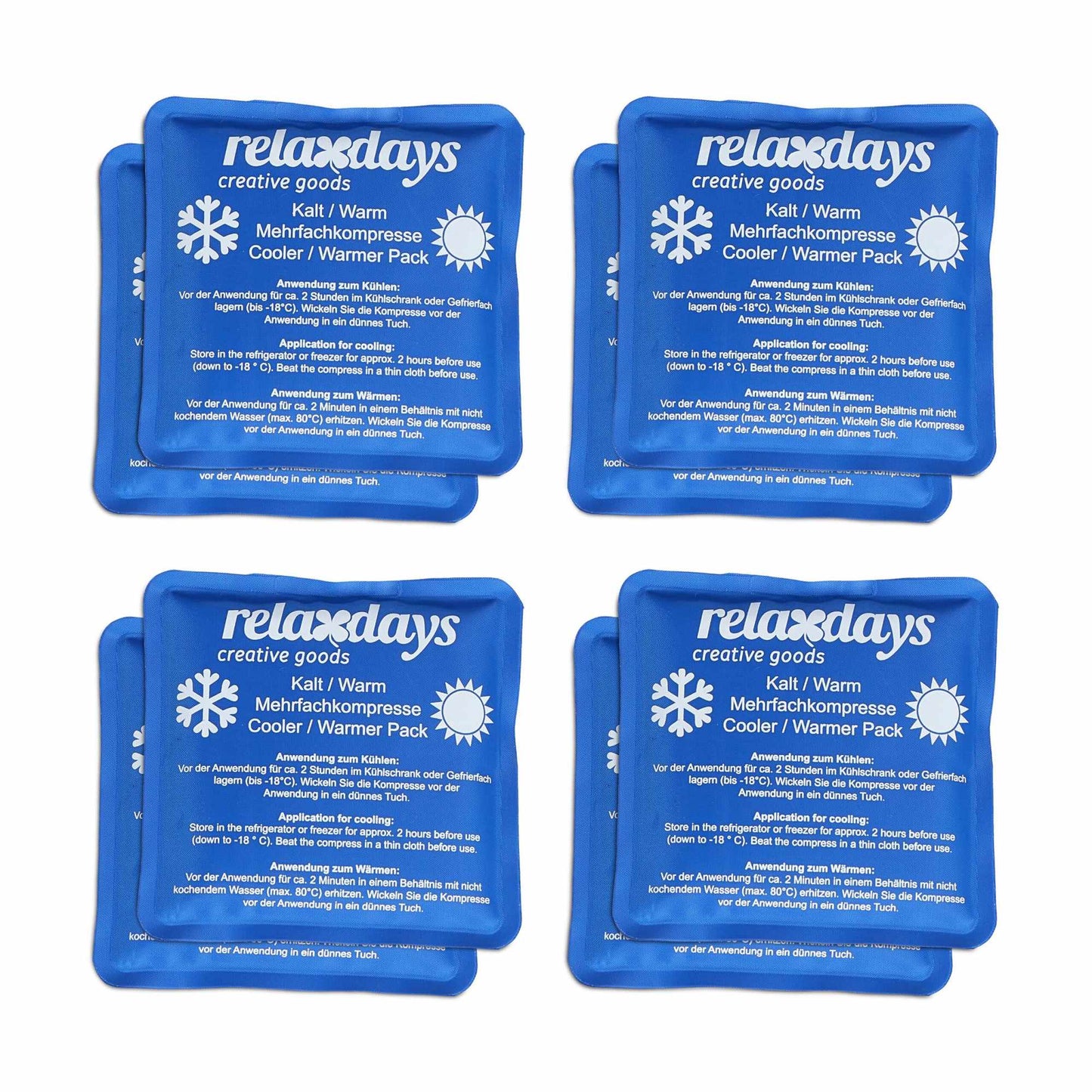 Cooling lamps square set of 8 blue