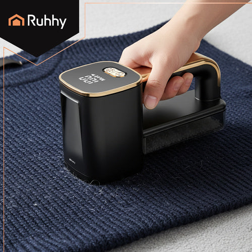 Cordless Fabric Shaver, LCD Display, LED Light, Black