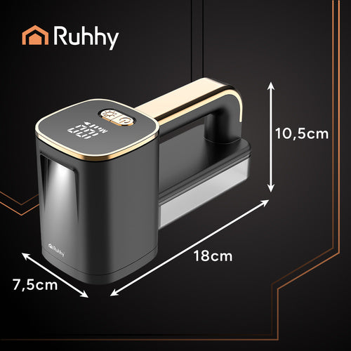 Cordless Fabric Shaver, LCD Display, LED Light, Black